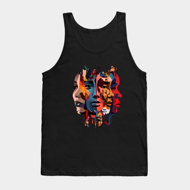 We are all human Tank Top by loucaski